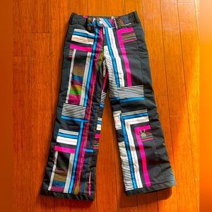 Spyder girls Kids colorful Ski / Snow Pants